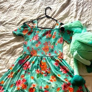 Knee high floral dress